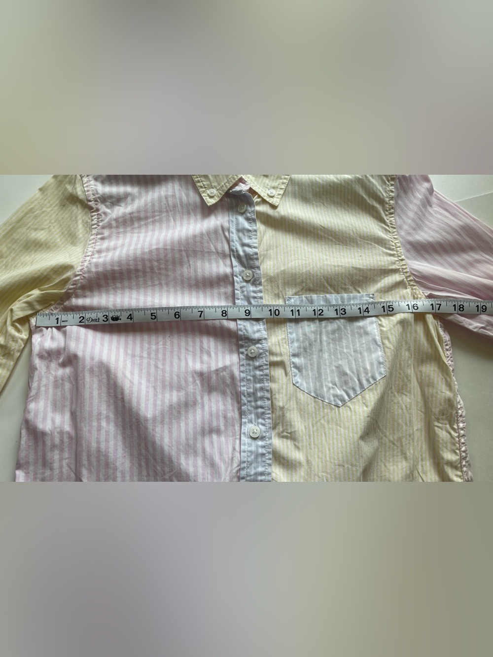J. Crew Pastel Multi-Panel Stripe Button-Up Shirt - Picture 7 of 10